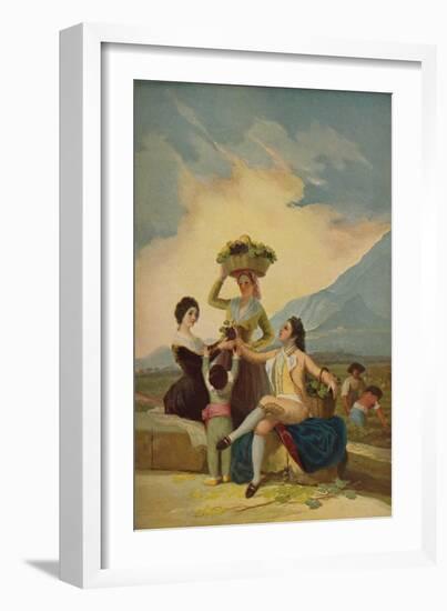 'La Vendimia', (The Grape Harvest or Autumn), 1786, (c1934)-Francisco Goya-Framed Giclee Print