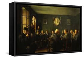 La Vente Aux Feux Dans La Salle De Mairie (French Judiciary Auction)-Jacques Baugnies-Framed Stretched Canvas