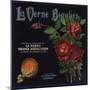 La Verne Beauties Brand - La Verne, California - Citrus Crate Label-Lantern Press-Mounted Art Print
