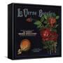 La Verne Beauties Brand - La Verne, California - Citrus Crate Label-Lantern Press-Framed Stretched Canvas