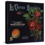 La Verne Beauties Brand - La Verne, California - Citrus Crate Label-Lantern Press-Stretched Canvas