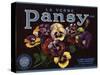 La Verne Pansy Brand - La Verne, California - Citrus Crate Label-Lantern Press-Stretched Canvas