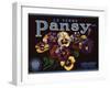 La Verne Pansy Brand - La Verne, California - Citrus Crate Label-Lantern Press-Framed Art Print