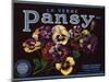 La Verne Pansy Brand - La Verne, California - Citrus Crate Label-Lantern Press-Mounted Art Print