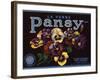 La Verne Pansy Brand - La Verne, California - Citrus Crate Label-Lantern Press-Framed Art Print