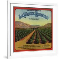 La Verne Rancho Brand - La Verne, California - Citrus Crate Label-Lantern Press-Framed Art Print