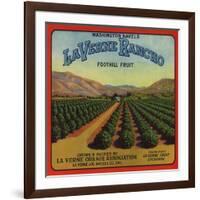 La Verne Rancho Brand - La Verne, California - Citrus Crate Label-Lantern Press-Framed Art Print