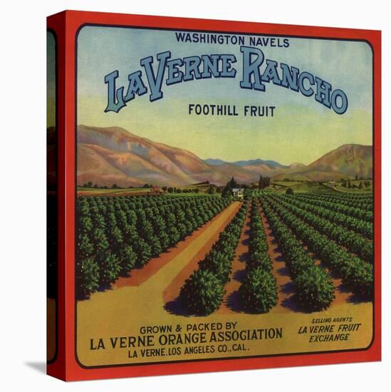 La Verne Rancho Brand - La Verne, California - Citrus Crate Label-Lantern Press-Stretched Canvas