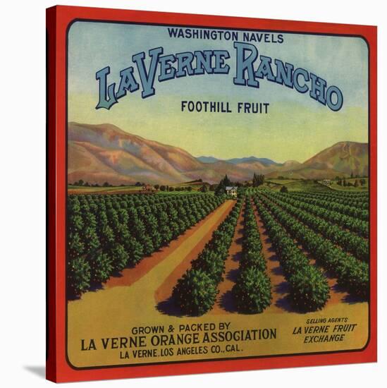 La Verne Rancho Brand - La Verne, California - Citrus Crate Label-Lantern Press-Stretched Canvas