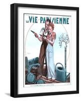 La Vie Parisienne, Couples Gardening Tools, Gardens Magazine, France, 1936-null-Framed Giclee Print