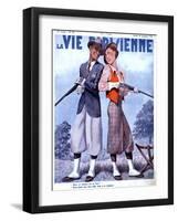 La Vie Parisienne, Couples Shooting Guns Hunting Magazine, France, 1936-null-Framed Giclee Print