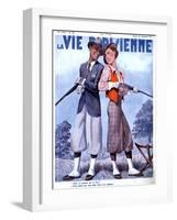 La Vie Parisienne, Couples Shooting Guns Hunting Magazine, France, 1936-null-Framed Giclee Print