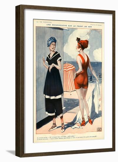 La Vie Parisienne, Georges Leonnec, 1918, France-null-Framed Giclee Print