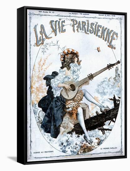 La Vie Parisienne, Glamour Musical Instruments Magazine, France, 1918-null-Framed Stretched Canvas