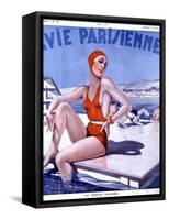 La Vie Parisienne, Glamour Womens Swimwear Fashion Magazine, France, 1936-null-Framed Stretched Canvas