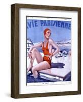 La Vie Parisienne, Glamour Womens Swimwear Fashion Magazine, France, 1936-null-Framed Giclee Print