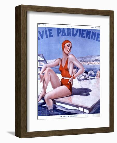 La Vie Parisienne, Glamour Womens Swimwear Fashion Magazine, France, 1936-null-Framed Giclee Print