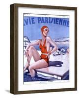 La Vie Parisienne, Glamour Womens Swimwear Fashion Magazine, France, 1936-null-Framed Giclee Print