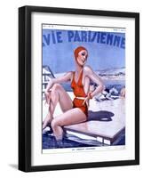 La Vie Parisienne, Glamour Womens Swimwear Fashion Magazine, France, 1936-null-Framed Giclee Print