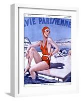 La Vie Parisienne, Glamour Womens Swimwear Fashion Magazine, France, 1936-null-Framed Giclee Print