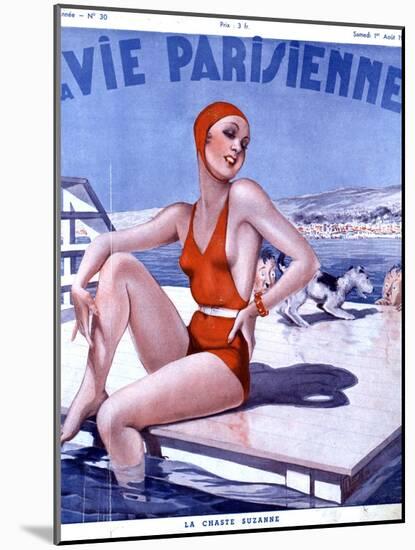 La Vie Parisienne, Glamour Womens Swimwear Fashion Magazine, France, 1936-null-Mounted Giclee Print