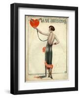 La Vie Parisienne, Magazine Cover, France, 1925-null-Framed Giclee Print