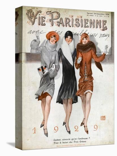 La Vie Parisienne, Magazine Cover, France, 1928-null-Stretched Canvas