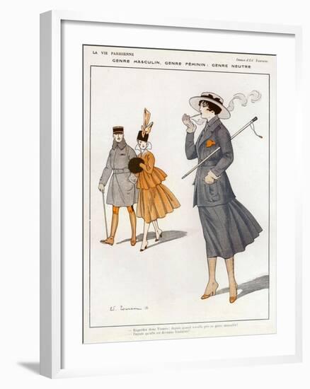 La Vie Parisienne, Magazine Plate, France, 1916-null-Framed Giclee Print