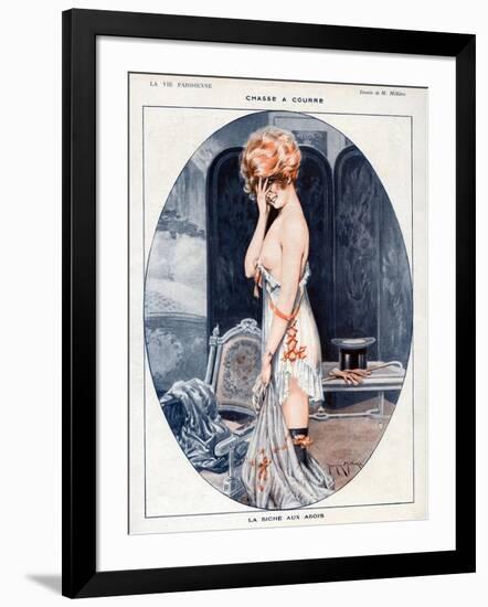 La Vie Parisienne, Maurice Milliere, 1918, France-null-Framed Giclee Print