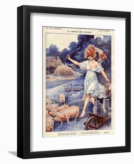 La Vie Parisienne, Maurice Milliere, 1919, France-null-Framed Giclee Print