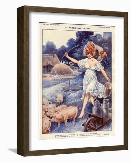 La Vie Parisienne, Maurice Milliere, 1919, France-null-Framed Giclee Print