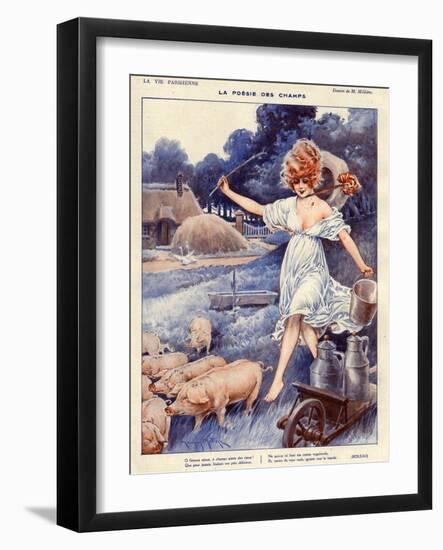 La Vie Parisienne, Maurice Milliere, 1919, France-null-Framed Giclee Print