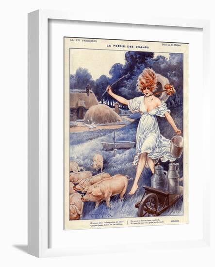 La Vie Parisienne, Maurice Milliere, 1919, France-null-Framed Giclee Print