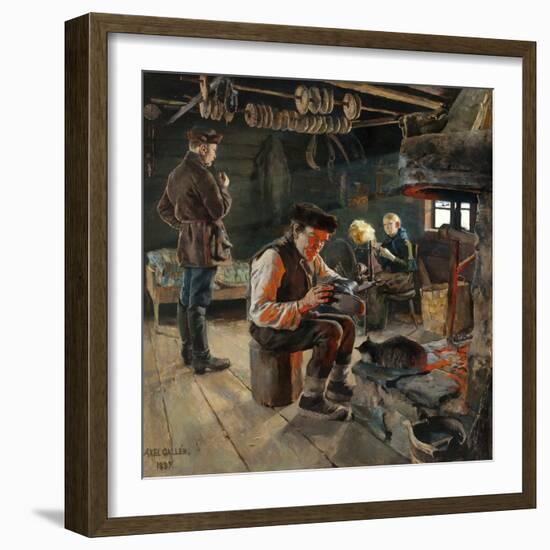 La Vie Rustique - He Rustic Life - Akseli Gallen-Kallela (1865-1931). Oil on Canvas, 1887. Dimensio-Akseli Valdemar Gallen-kallela-Framed Giclee Print
