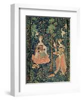 La Vie Seigneuriale: Embroidery, circa 1500-null-Framed Giclee Print