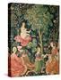 La Vie Seigneuriale: Scene Galante, circa 1500-null-Stretched Canvas