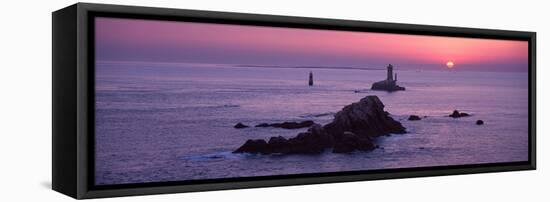 La Vieille Lighthouse at Sunset, Finistere, Brittany, France-null-Framed Stretched Canvas