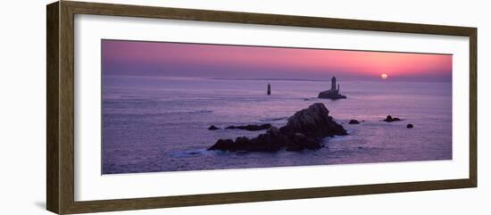 La Vieille Lighthouse at Sunset, Finistere, Brittany, France-null-Framed Photographic Print