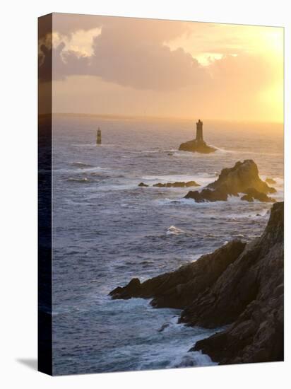 La Vieille Lighthouse, Pointe Du Raz, Cape Sizun, Finistere Region, Brittany, France-Doug Pearson-Stretched Canvas