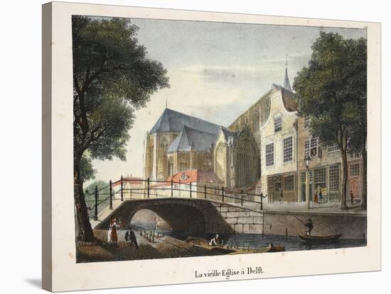 La Vielle Eglise a Delft, C.1895-null-Stretched Canvas