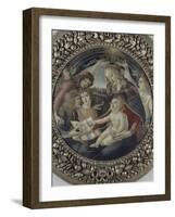 La Vierge à l'enfant et cinq anges (Vierge du Magnificat)-Sandro Botticelli-Framed Giclee Print