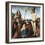 La Vierge à l'Enfant et les Saints Jean-Baptiste et Sébastien entre 2 donateurs. Dite "Vierge de-Giovanni Antonio Boltraffio-Framed Giclee Print