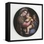 La Vierge à la chaise-Raffaello Sanzio-Framed Stretched Canvas