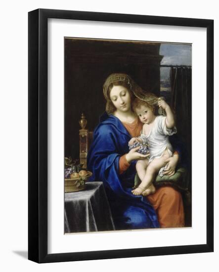 La Vierge à la grappe-Pierre Mignard-Framed Giclee Print