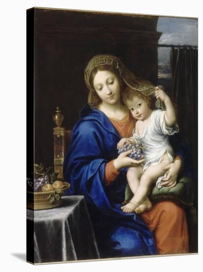 La Vierge à la grappe-Pierre Mignard-Stretched Canvas