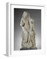 La Vierge assise couronnée par l'Enfant et foulant aux pieds une sirène-null-Framed Giclee Print