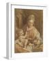 La Vierge assise tenant l'Enfant Jésus nu et un livre ouvert-Federico Barocci-Framed Giclee Print