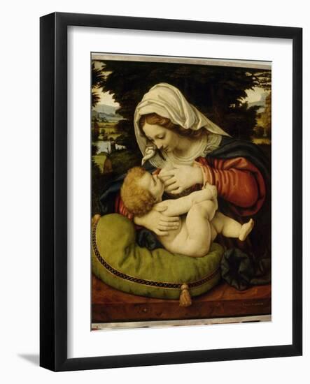 La Vierge au coussin vert-Andrea Solario-Framed Giclee Print