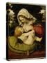 La Vierge au coussin vert-Andrea Solario-Stretched Canvas