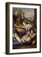 La Vierge au voile bleu-Raffaello Sanzio-Framed Giclee Print